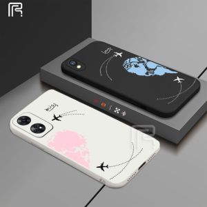 Casing hp OPPO A18 A38 A58 4G A78 5G A37F A37 A17 A17K A16 A16S A54S A5S A12 A7 A3S A52 A92 A31 A54 A55 A31 A1K F9 A74 A95 A78 Reno 8T Reno 5 A83 F1S Peta Dunia Hati Cinta Soft Phone Cover