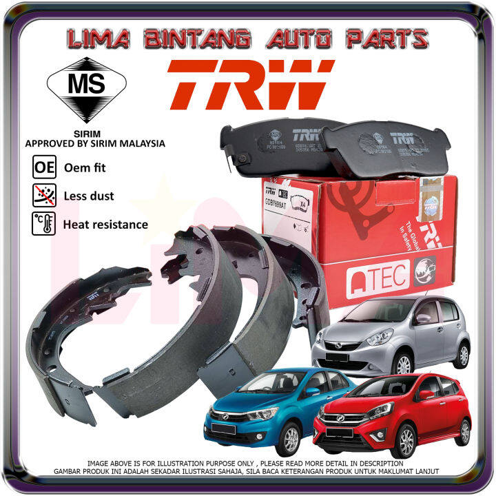 PERODUA MYVI 1.0 / 1.3 , MYVI LAGI BEST , ICON 1.3 / 1.5 REAR (BELAKANG)  RBS BRAKE DRUM 100% ORIGINAL AUTHENTIC PRODUCT (PRICE FOR 1 PCS OR 1 PAIR)