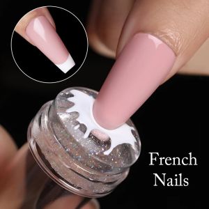 WOOLOVE 1 Set Nail Stamper with Scraper Sparkly Transparent Jelly Silicone Stamp for French Nails Nail Art Stamping Tool Manicures Set