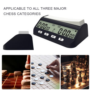 【Chinatera】 Game Timer with Basic Delay and Positive Time Features Portable Digital Chess Clock for Chess Game I-GO and Chinese Chess