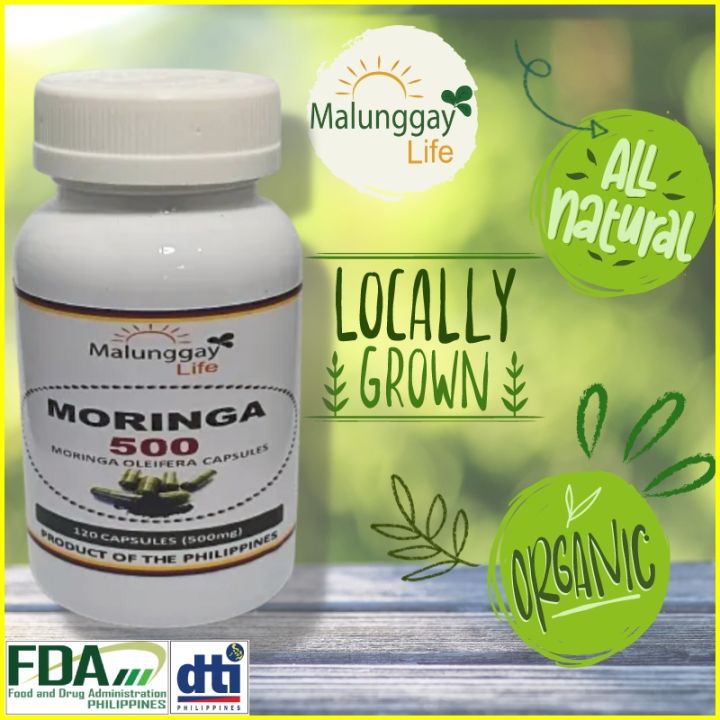 Malunggay Capsules (500pcs/100pcs) 500mg Pure Locally-Grown Farm-grown ...