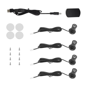 Set of 4 LED Night Light LED Makeup Light Aluminum Texture LED Track Lights Suitable for Indoor Bedroom or Camping