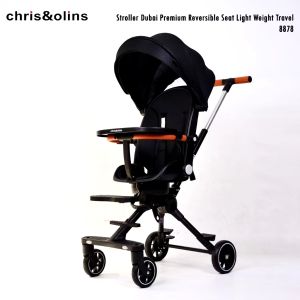 ChrisOlins 8878 Stroller Lipat Baby Stroller Dubai Premium Reversible Seat Light Weight Travelling Kereta Dorong Bayi Anak Kidu Baby