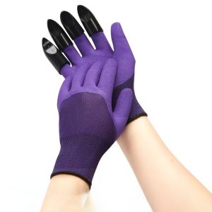 1-Pair Gardening Tools Claw Gloves Quick Easy to Digging Planting Latex Durable ABS 4-Claw Spot
