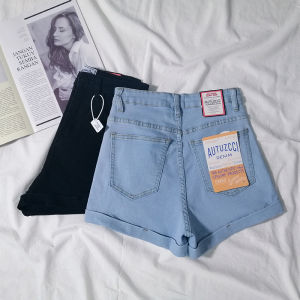 SW XS-5XL High Waist Denim Shorts Women 2023Summer New Wild Korean Version of Tight-fitting Thin Elastic Light-colored Shorts Women