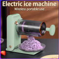 Fruit Ice shaver ice fully automatic rechargeable sand crusher electric ice cream machine. 