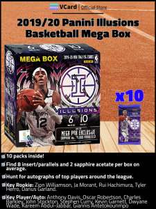 2019/20 Panini Illusions Basketball Mega Box. -100% Original. Trading Card Hobby Collectibles- 篮球卡盒 帕尼尼