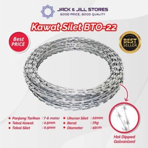 Kawat Duri Silet / Razor Wire BTO 22 BTO 30 CBT65