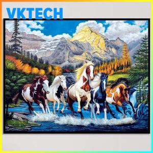 Full Embroidery 11CT Cross Horse Stamped Kits Stitch Pattern DIY Decor Crafts