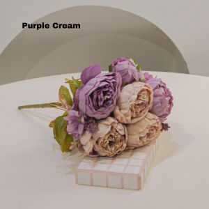 Artificial Peony Flower Bouquet Silk Cloth 12 Kelopak/Bunga Palsu Buket Peony Homedecor Aesthetic untuk Dekorasi Foto prop Hantaran Seserahan