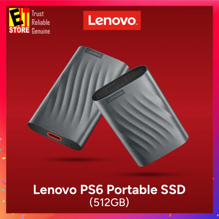 Lenovo PS6 Portable SSD 512GB - ( USB C / Storm grey / 3 years Warranty )