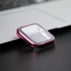 Women Diamond Case for Apple Watch 40mm 44mm 38mm 42mm Glass Bling Cover 41mm 45mm iWatch Series 9 8 SE 7 6 5 4 3 2 1 Screen Protector