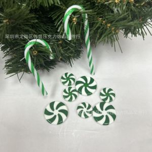 Bộ kẹo Giáng sinh đỏ trắng xanh kẹo pinwheel kẹo cây kẹo bộ trang trí cây Giáng sinh