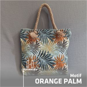 Hand bag wanita - Tas jinjing perempuan ibu ibu untuk arisan kondangan mukena pengajian belanja kosmetik makeup hp dompet bahan canvas kain kanvas motif tebal furing resleting TMKM TW