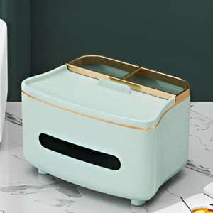 Multifunctional Tissue Storage Box Living Room Tissue Holder Desktop Organizer Handmade Light Luxury Tissue Box