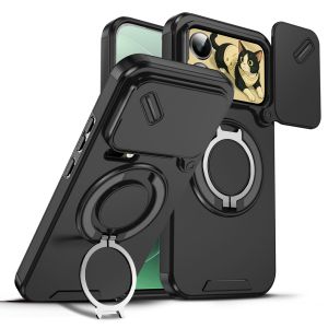Slide Camera Shockproof Armor Phone Case For Xiaomi 17 Pro Max Mi17 17Pro Mi 17 5G Magne Ring Stand Back Cover