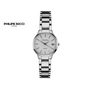 PhiLipe Ricci Jam Tangan Wanita 100% Original Rantai Terbaru Business Tanggal Perempuan Analog Cewek Quartz Dial Bulat Elegan Mewah 6088W Free Box dan Baterai