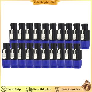 [Ueb Flagship Mall] 20 Pcs Audio Cable Adapter Connectors 4 Pole Audio Speaker Plug Twist Lock NL4FC Speaker Plug for Amplifier