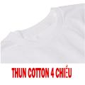 Áo thun trơn nữ trắng cổ tròn cotton dày mịn. 