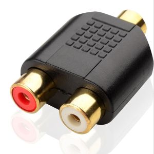 3.5mm Stereo Jack Female to 2-RCA Coupler Gold Plated