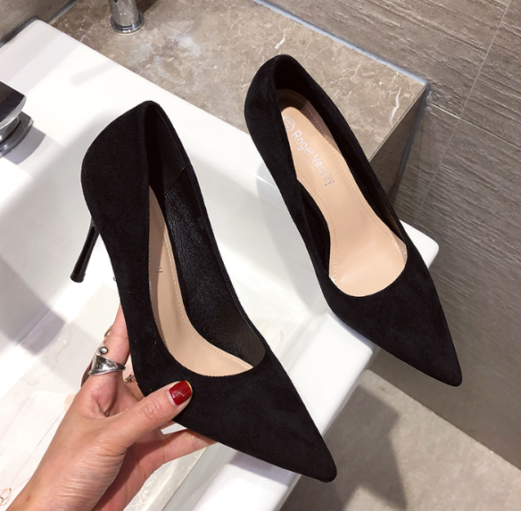 High-heeled Shoes Interview Formal Attire Pointed Toe Stiletto  Temperament Business 8CM#SS589（W/box） Lazada PH