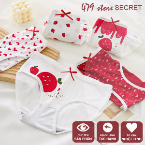 Combo 5 quần lót nữ cotton xuất Nhật siêu mát - quần lót nữ quả dâu chất mềm mịn