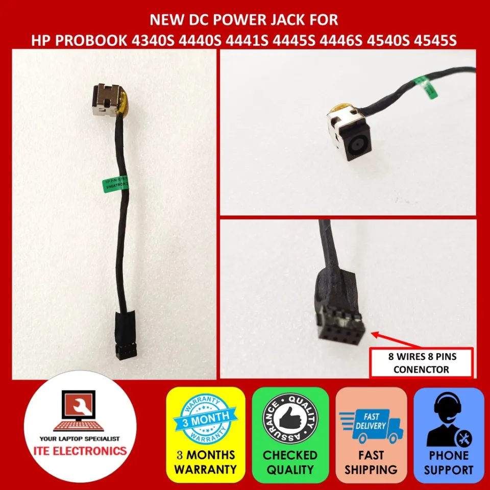 For HP ProBook 4440s 4445s 4446s 4540s 4545s 676706-YD1 DC In Power Jack Cable C