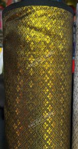 ผ้าเมตร ผ้าตาดทอง เงิน ผ้าลายไทย ผ้าดิ้นเงิน ดิ้นทอง ลายข้าวหลามตัด หน้ากว้าง45นิ้ว (ขายเป็นเมตร)