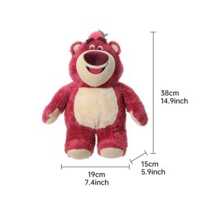 [100% Authentic] MINISO Lotso Strawberry Bear Sweet Sitting Plush Toy Doll 25CM/35CM Cute Disney Stuffed Toys