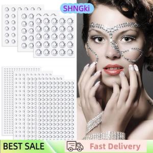 SHNGki Self Adhesive Face Hair Gems Rhinestones Crystal Sticker Body Jewels Sticker Makeup Crafts Home Decor Sticker