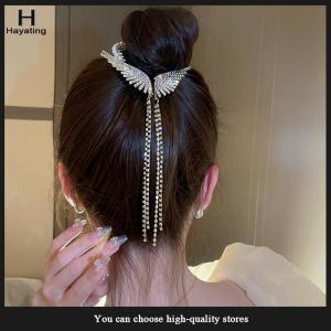 Hayating 1Pc Rhinestone Tassel Head Ponytail Buckle Hair Clip Female Korean Hair Card Hair Accessories