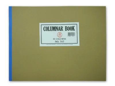 COLUMNAR NOTEBOOK accounting books #727 16 18 20 COLS and Columnar 747 22 & 24 cols
