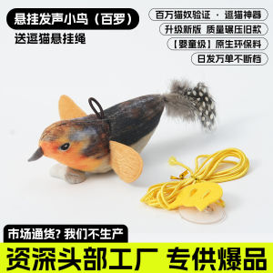 New Cat Toy Bouncy Ball with Feather for Self-Play FunSupplies