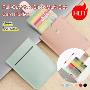 🔥Hot Sale🔥Multifunctional Anti Demagnetization ID Bag Pull Tab Multi Card Holder RFID Blocking ID Card Protector Slim Thin Minimalist Wallet For Credit Cards Driver License Cash RFID Blocking Card Holder ID Card Protector Pull Tab