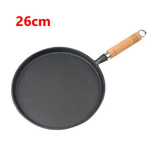 【🔥Free ship🔥】Chảo gang chống dính size 26cmlàm bánh xèo chiên trứng màu xám thích hợp với mọi loại bếp