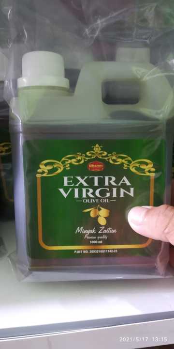 Minyak zaitun 1000 ml / berisi satu liter zaitun extra virgin ahsani