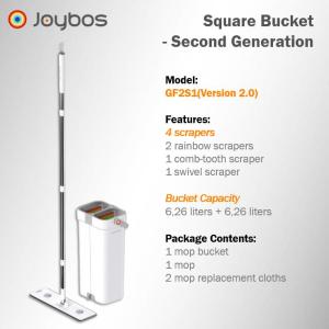 Joybos Floor Mop Cleaning Flat Mop 4in1 Multifunctional Mop 360 Spin Mop With Bucket Mop Refill Pad