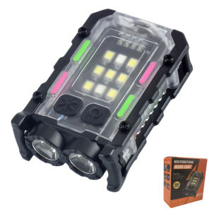 ไฟฉายขนาดเล็กมัลติฟังก์ชั่น สีแดงและสีน้ำเงิน แสงแม่เหล็กแบบพกพา ไฟฉุกเฉินในฝ่ามือ