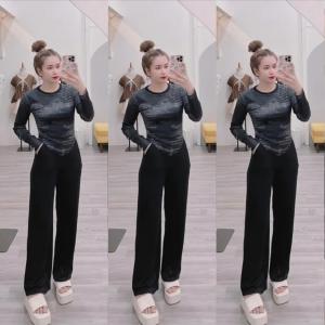 Set Bộ Nữ Áo Loang Thun Tăm Ép Tay Dài Vạt Bầu Và Quần Suông Trơn Set Đồ Bộ Nữ Mặc Nhà Quần Đùi Cotton Áo Thêu Gấu Mới 4 Màu Thời Trang Giá Rẻ Mới Nhất Đẹp | Mua Ngay Tại Lazada