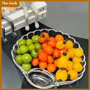 [The Gesh] 1PC DishTransparent Dumpling Plate With Vinegar Discs Vinegar Dishes Sushi Breakfast Dried Fruit Snack Spitting Dish
