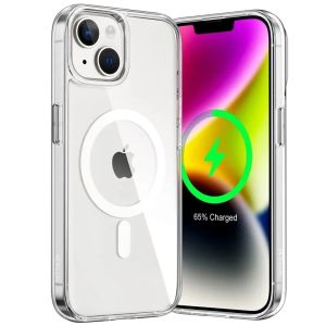 【Super low price】Clear Magnetic Case For Apple iPhone 13 14 11 12 15 Pro Max Plus 13 12 Mini XS Max XR 8 7 SE SE2 With Magsafe Transparent Cover