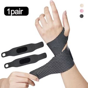 2Pcs Wrist Guard Bandage Sports Joint Protective Sleeve 3 Colors Elastic Hands Pain Guard Brace Arthritis Sprain Carpal Tunnel Wrist Support