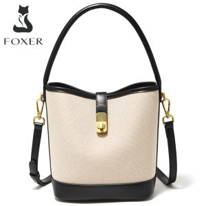 Foxer Bucket Bag Womens Crossbody Bag Commuting Versatile Fashion Shoulder Bag Sling Bags For Women
