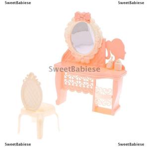 [COD] SweetBabiese บ้านตุ๊กตา1:12จำลองขนาดเล็กโต๊ะเครื่องแป้งชุดเก้าอี้โต๊ะแต่งหน้าเฟอร์นิเจอร์ตกแต่งบ้านโมเดลของเล่นตุ๊กตาอุปกรณ์ตกแต่งบ้าน