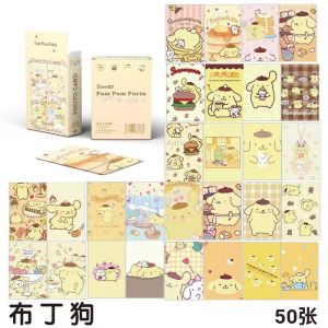 50 Pcs Kuromi Mini Card Album Sanrio Peripheral Anime Laser Small Lomo Cards Cartoon Collective Postcard