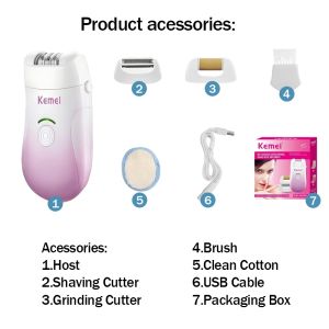 Kemei KM-908B Ladies Hair Epilator Multi Shaver Leg Hair Armpit Hair Removal Hair Removal Device