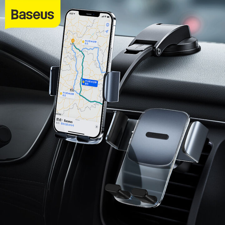 Baseus Gravity Car Phone Holder Suit 4.7-6.7 inch Universal Air Vent Mount  / Suction Cup Holder Auto For iPhone 13 Pro Max Xiaomi Samsung Huawei  Samsung