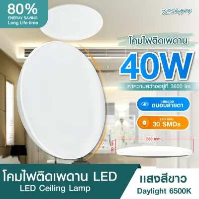 ขายราคาส่ง โคมซาลาเปา โคมไฟติดเพดาน 25W 40W 72W LED ทรงกลม โคมสำเร็จรูปพร้อมหลอด แสงสีขาว Daylight 6500K แบรนด์แท้ มีรับประกัน