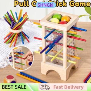 SHNGki Pull Out Stick Game Toys Colorful Wooden Stick Board Games Parent-child Interactive Puzzle Toys