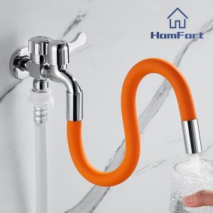 Faucet Extension Extender Bathroom 360° Rotation Adjust Bending Faucet Splash-Proof Universal Extension Tube